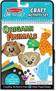 Origami Animals craft activity set cover with folded paper animals